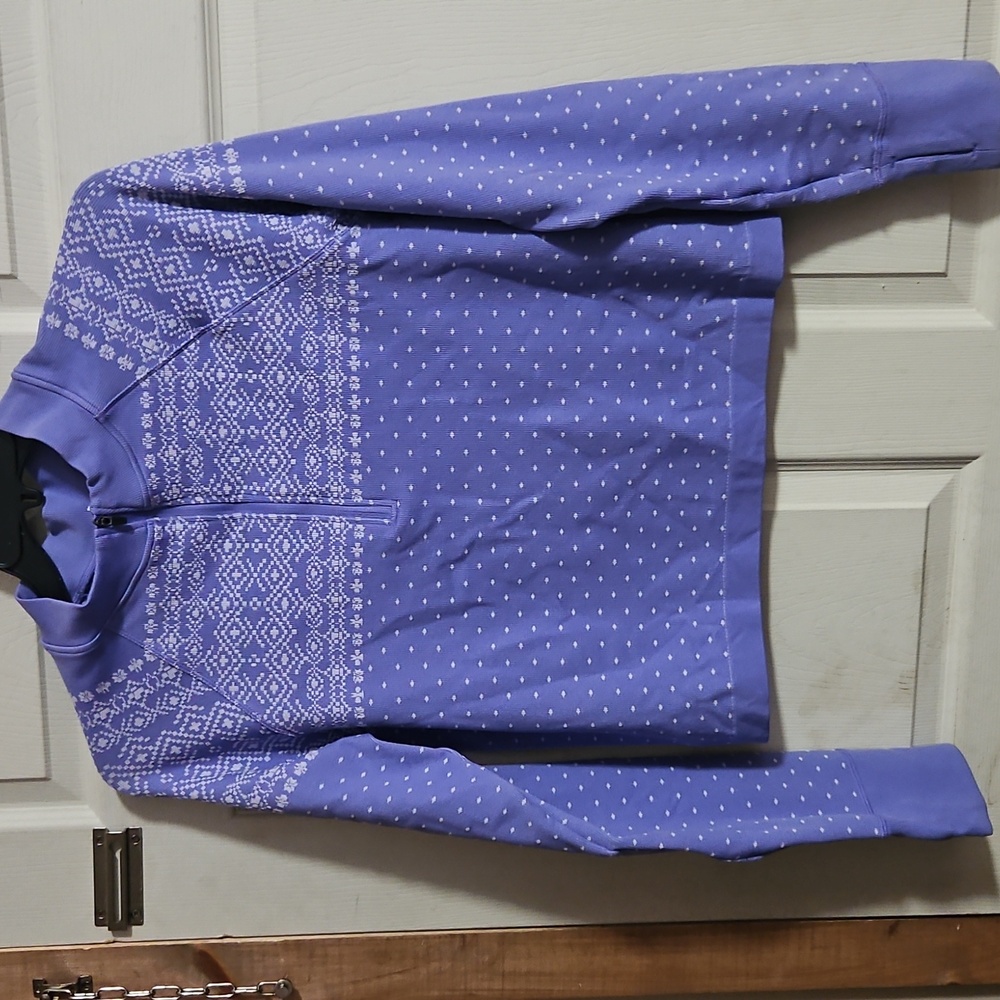 DSG Momentum Seamless 1/4 Zip: Frozen Purple Fair Isle: New With Tags: SIZE XXL